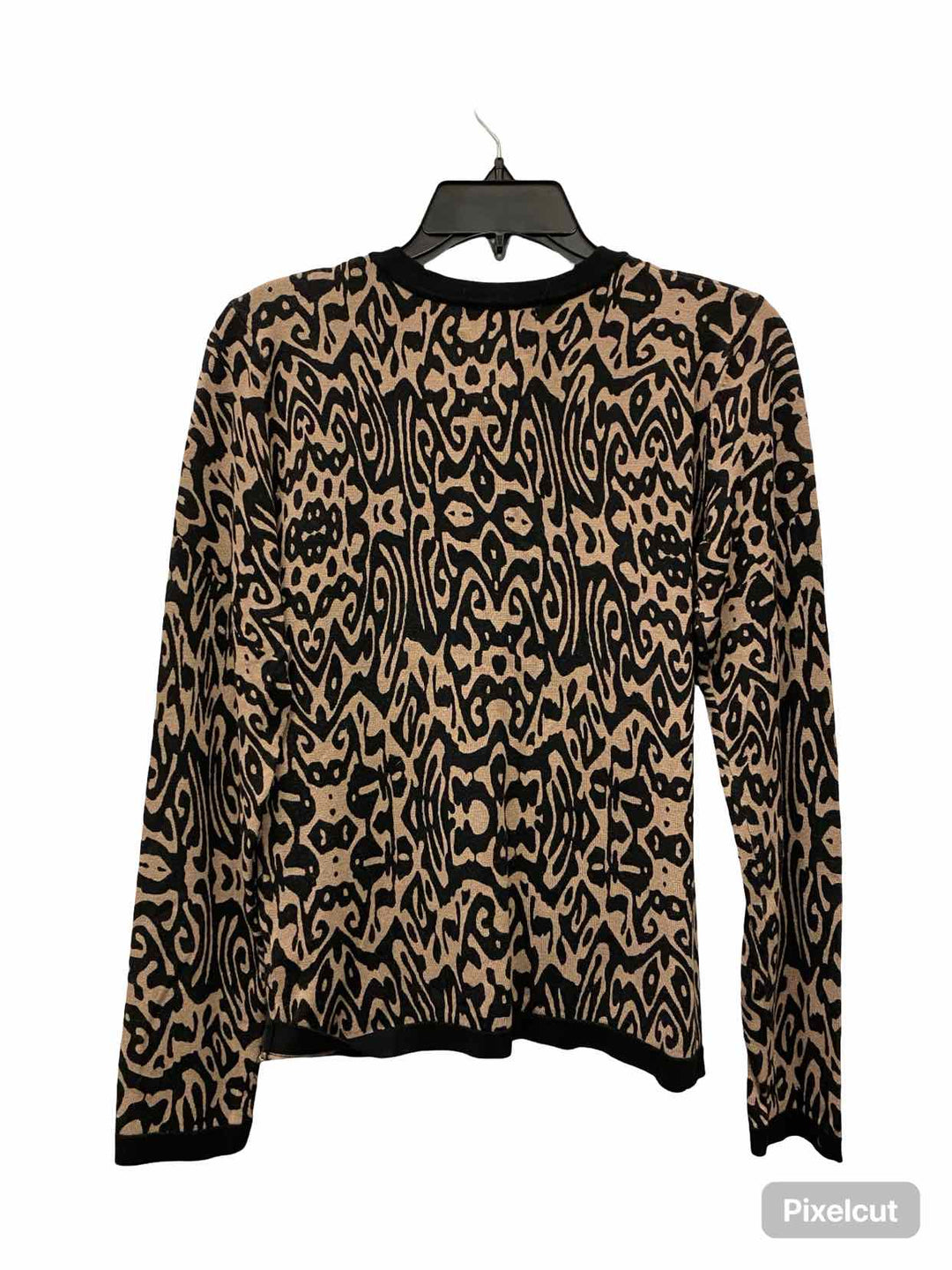 Carolyn Taylor Size S Brown Black Print Sweater