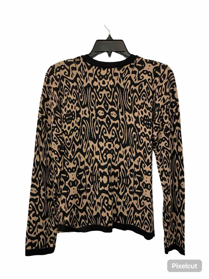 Carolyn Taylor Size S Brown Black Print Sweater