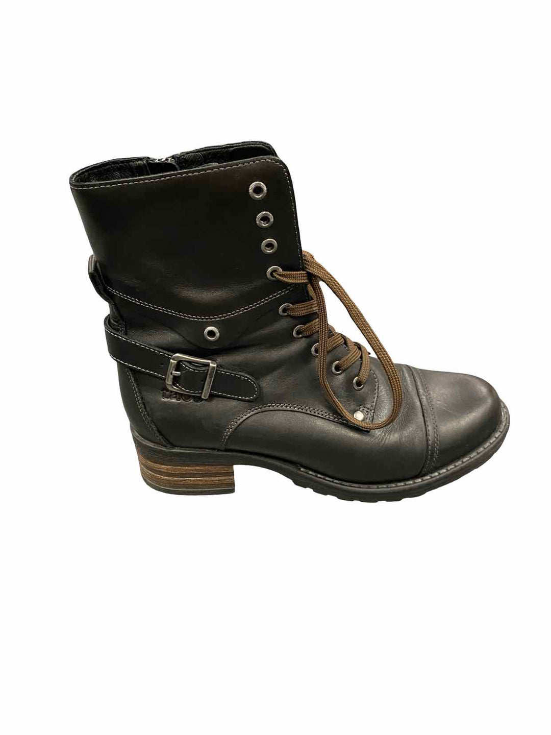 Taos Shoe Size 38 Black Leather Crave Boots(Ankle)