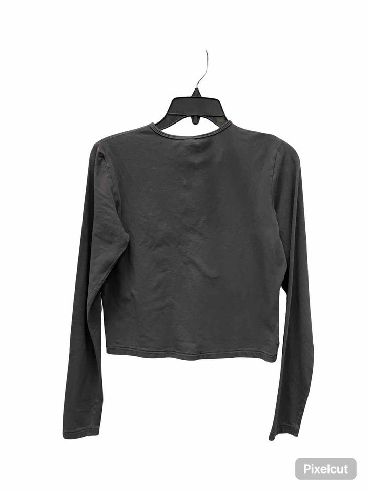 Skims Size L Gray 92% Cotton Long Sleeve Shirts