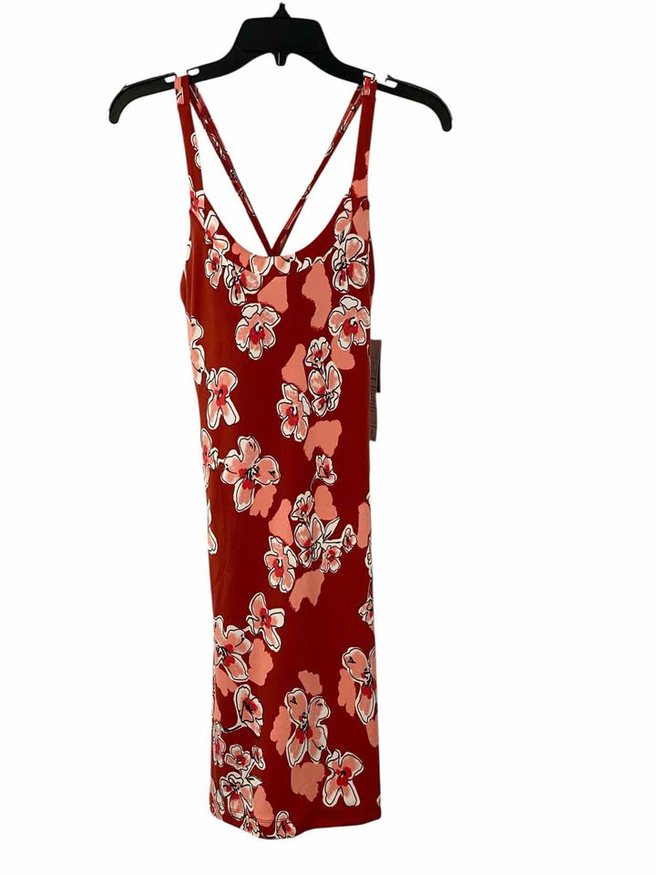 Little Nine Size S Red Floral Dress