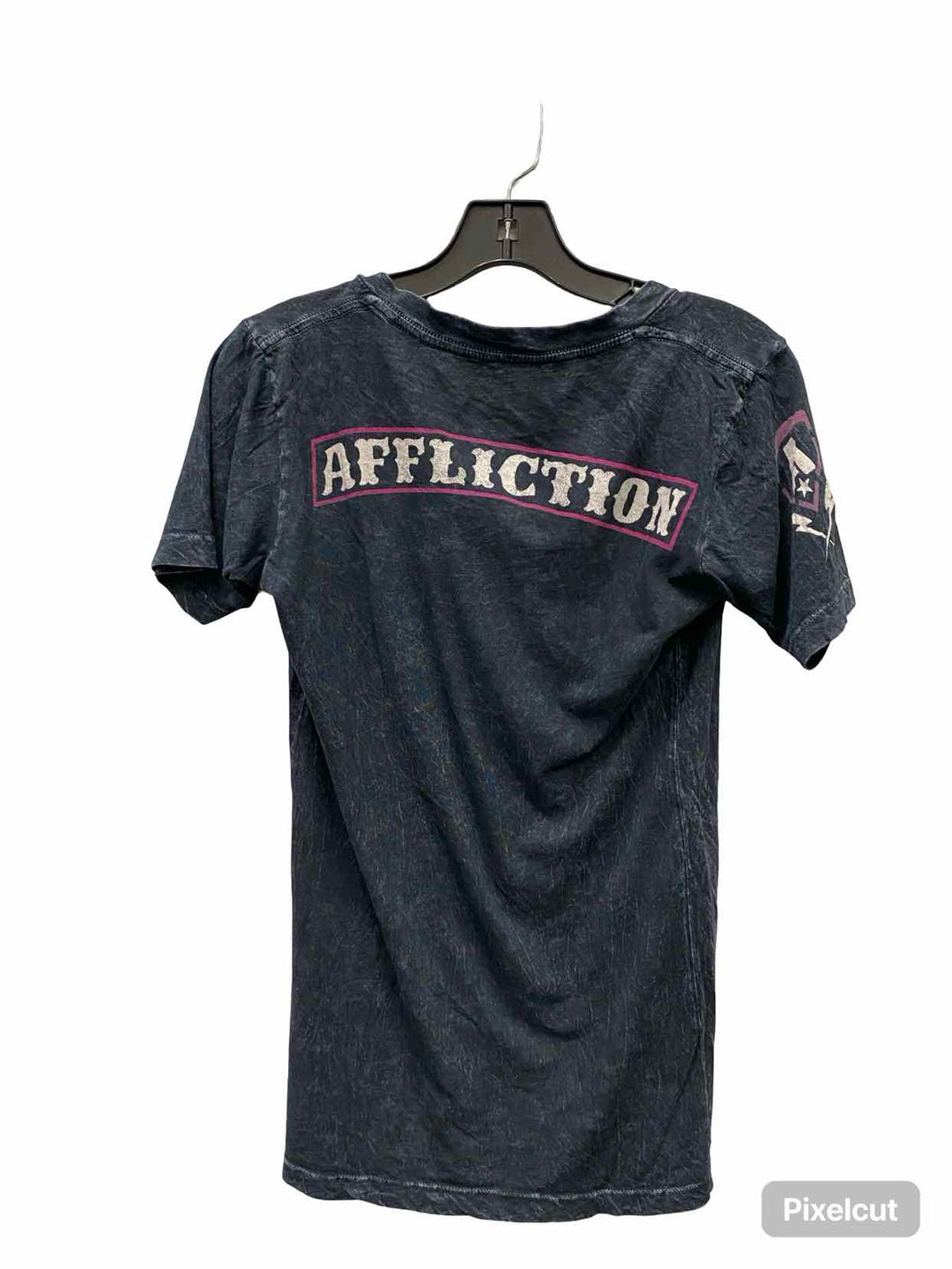Affliction Size M Grey 100% cotton T-shirt