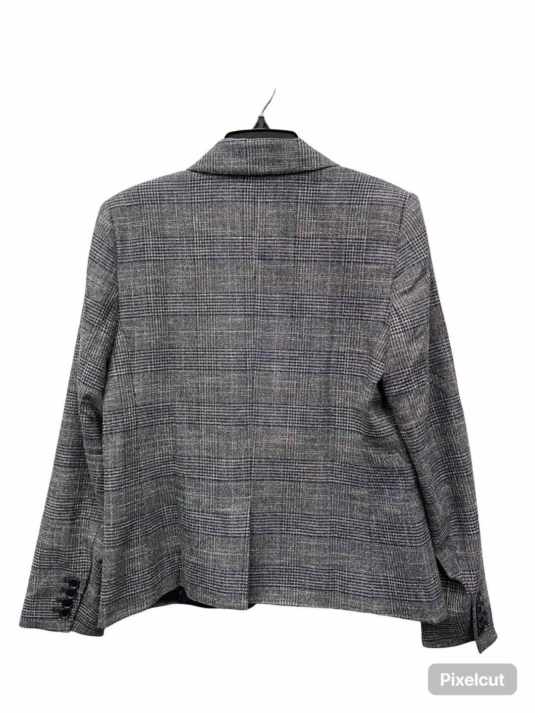 Banana Republic Size 8 Black White Tweed Blazer