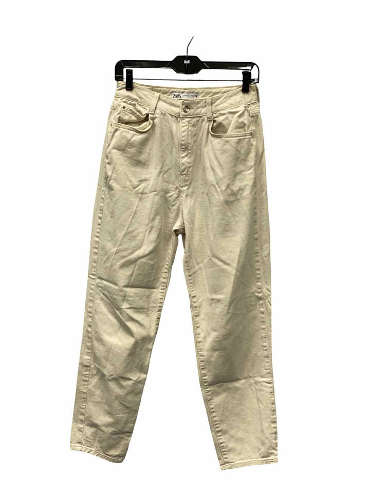 ZARA Size 6 light beige Jeans