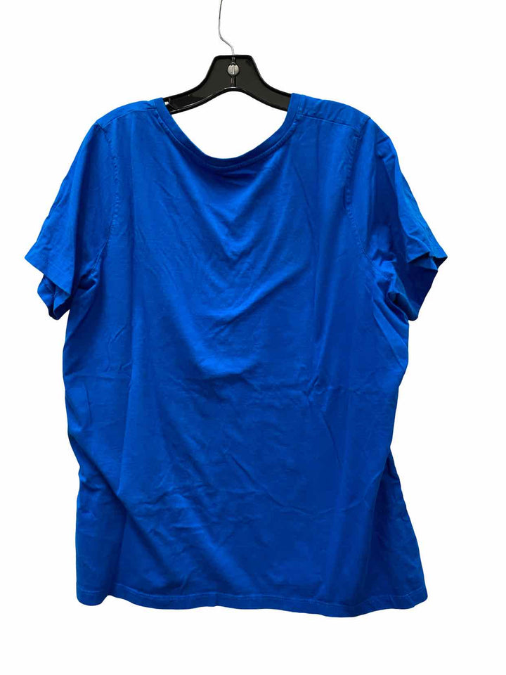 Women Within Size 18/20 Blue Short Sleeve Shirts