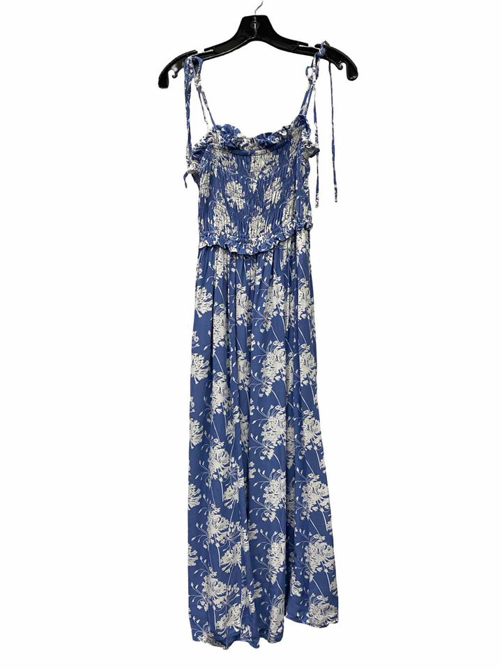 Free Assembly Size XS Blue White Floral Dress