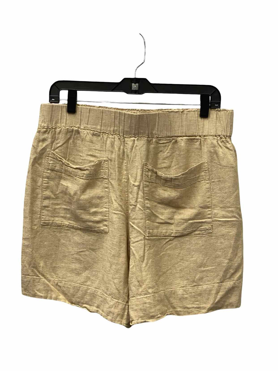 Zac & Rachel Size L Beige Linen & Rayon blend Shorts