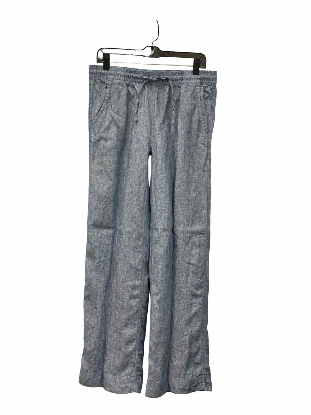 LL Bean Size 10 Blue 100% Linen Pants