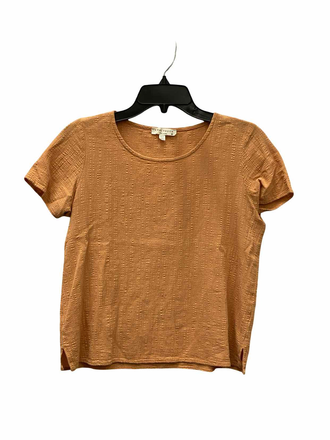 Final Touch Size M Orange Short Sleeve Shirts