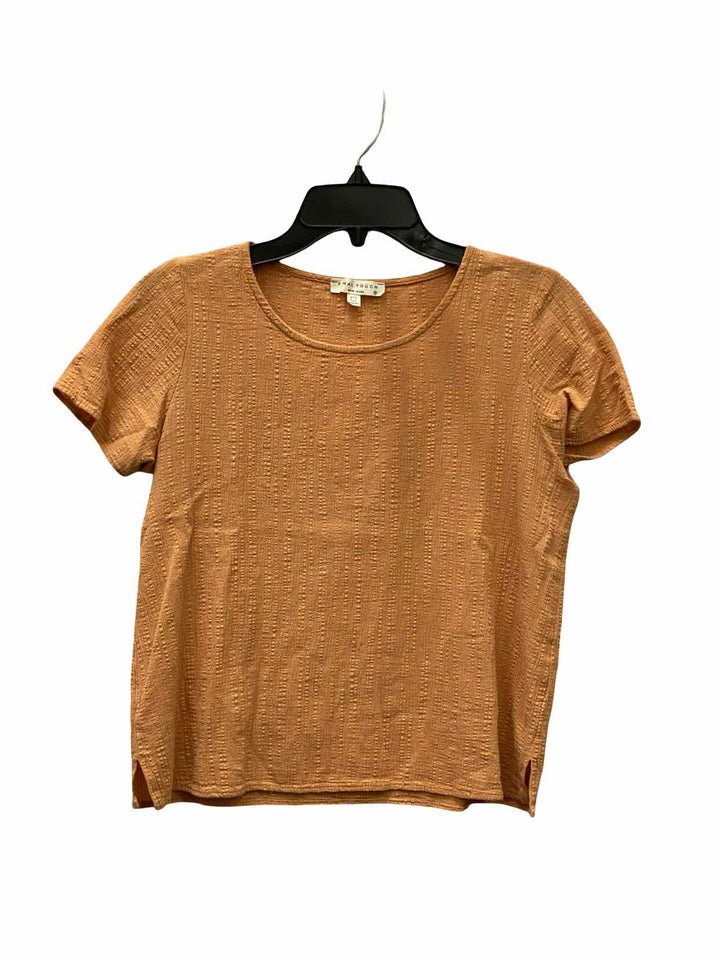 Final Touch Size M Orange Short Sleeve Shirts