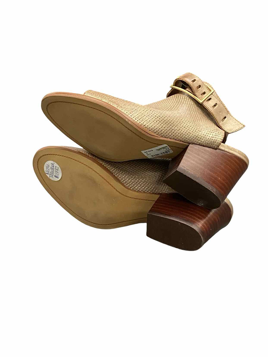 Nicole Shoe Size 6.5 Leather Talullah Open-Toe Sandals Heels