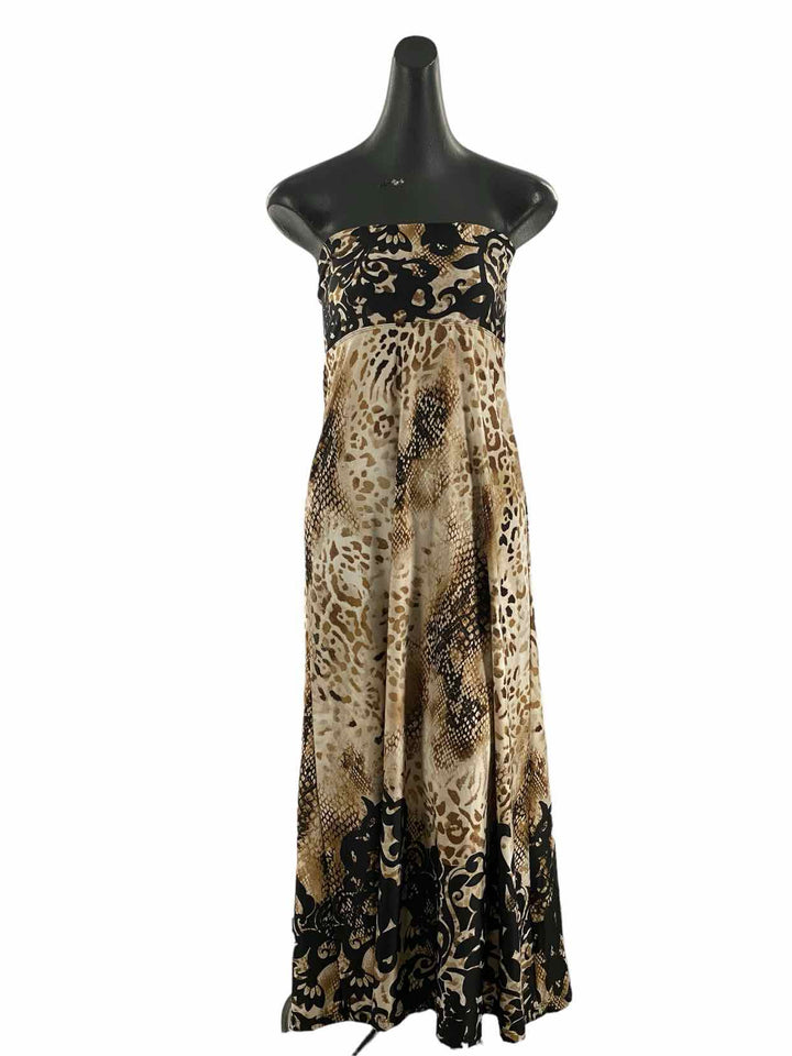 Venus Size S Brown Black Print Dress