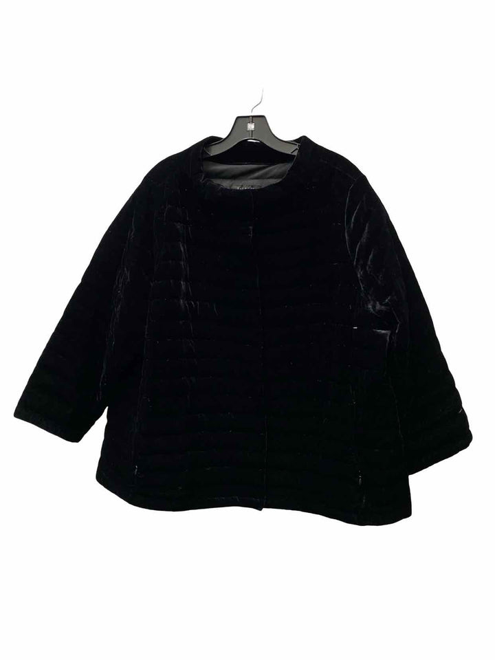 Talbots Size 20W Black Velour Coat(Long)