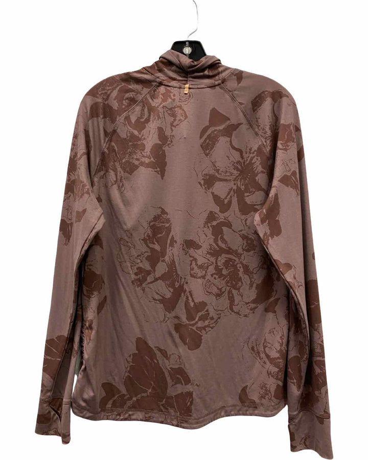 Indyeva Size XL Brown Print Athletic Long Sleeve