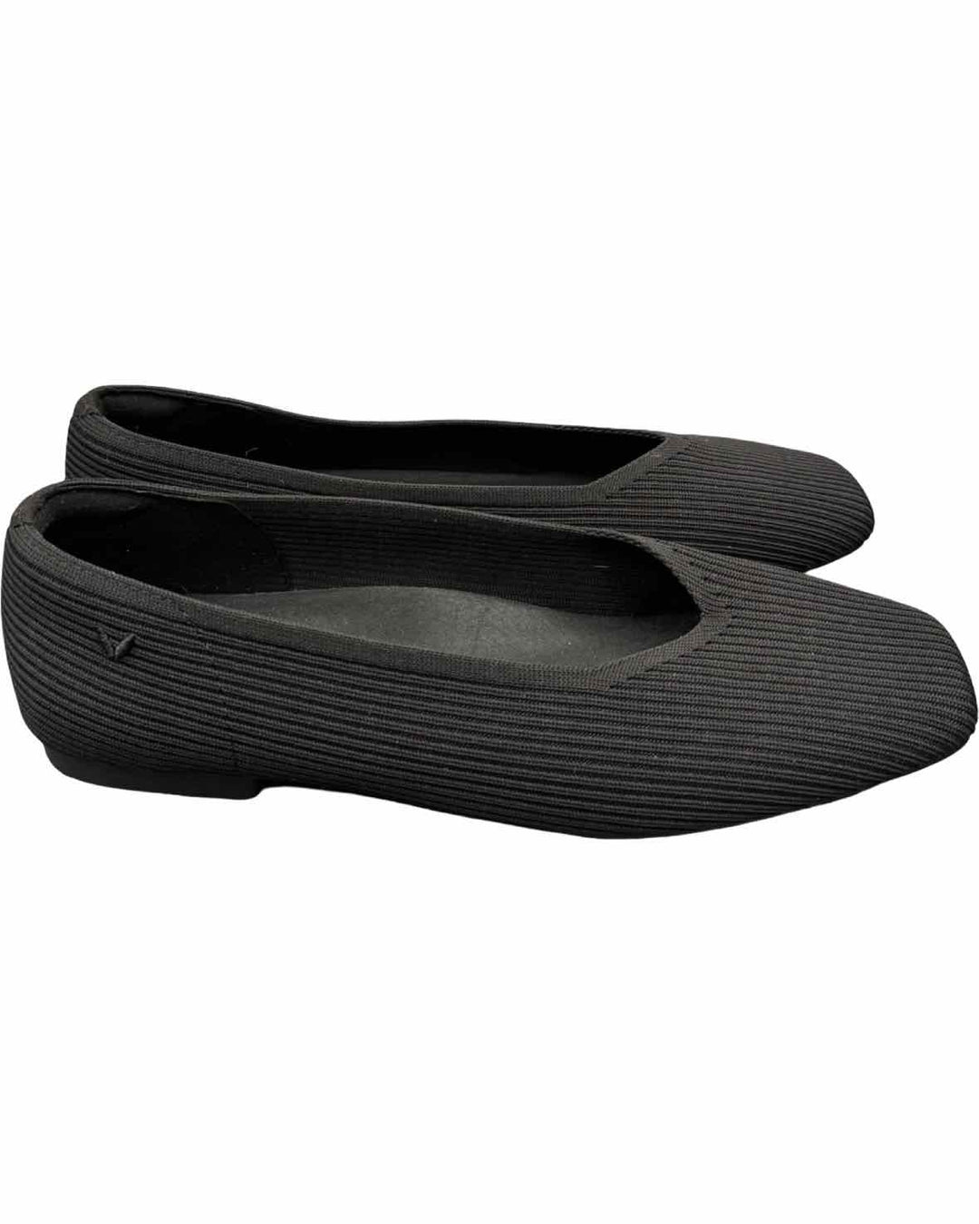 Vivaia Shoe Size 41.5 Black Square-Toe V-Cut Flats
