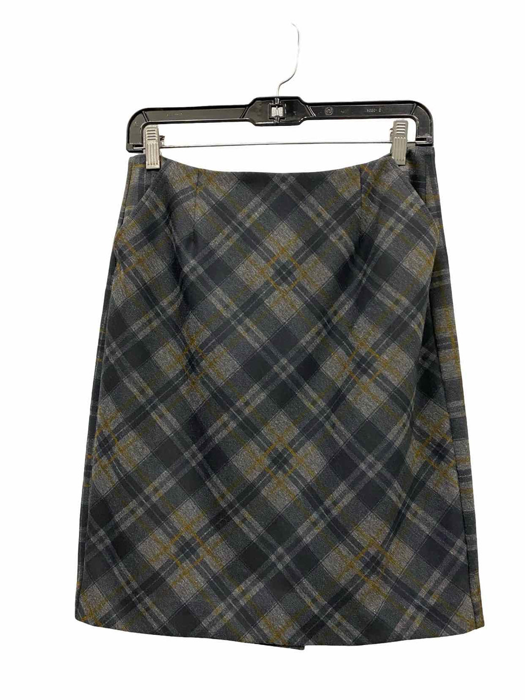 Cabi Size 4 Black Yellow Plaid Skirt