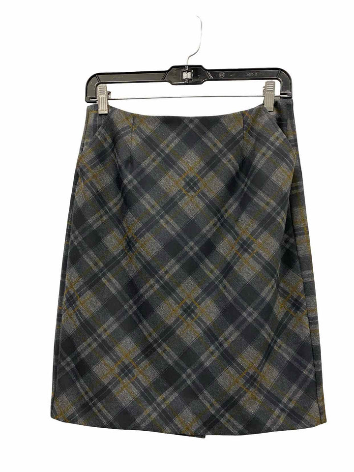 Cabi Size 4 Black Yellow Plaid Skirt