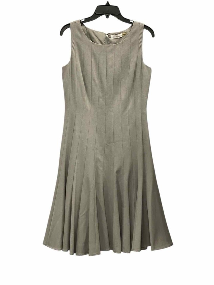 Calvin Klein Size 6 Grey Dress