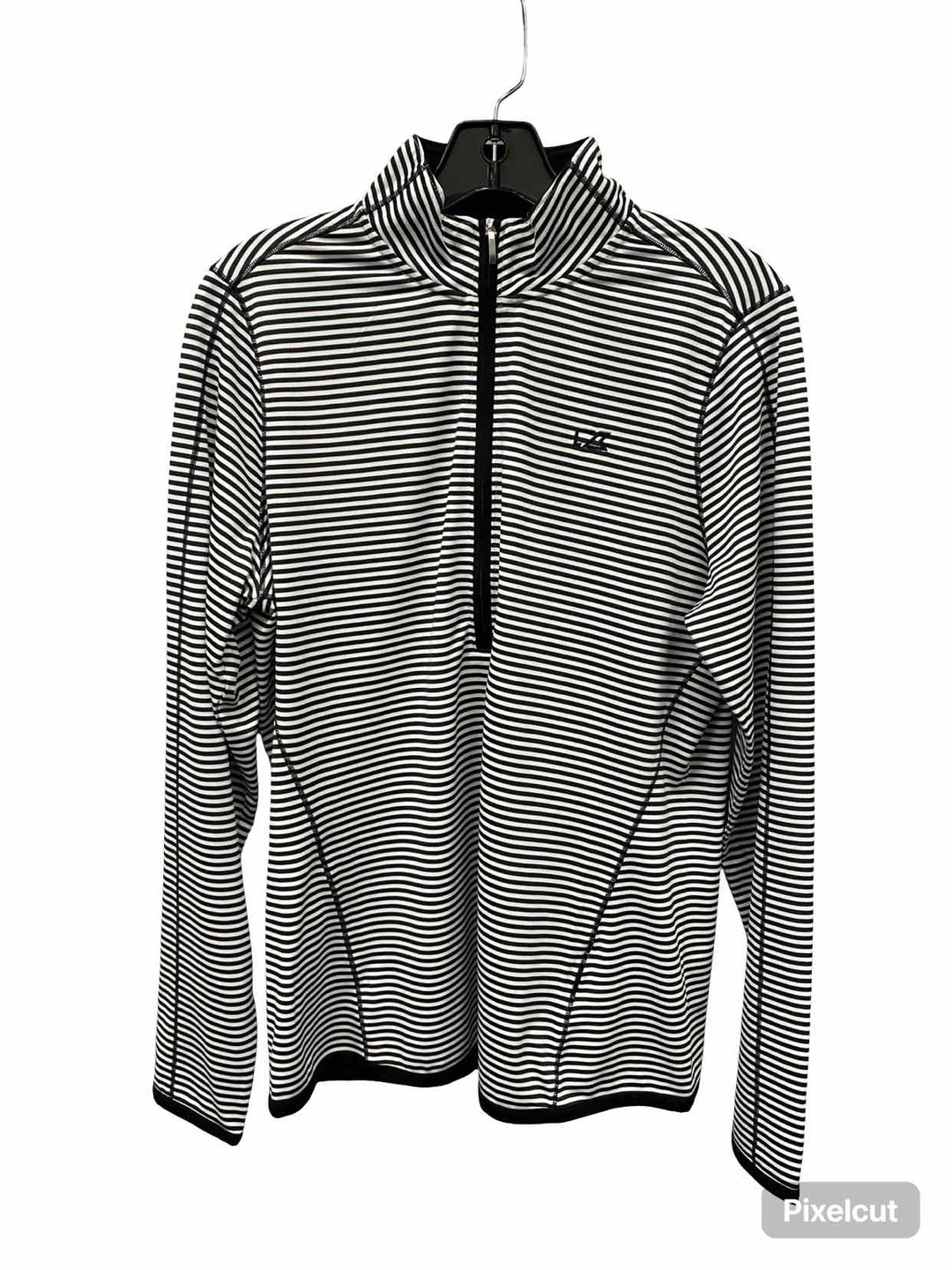 Cutter & Buck Size L White Black Striped Athletic Jacket