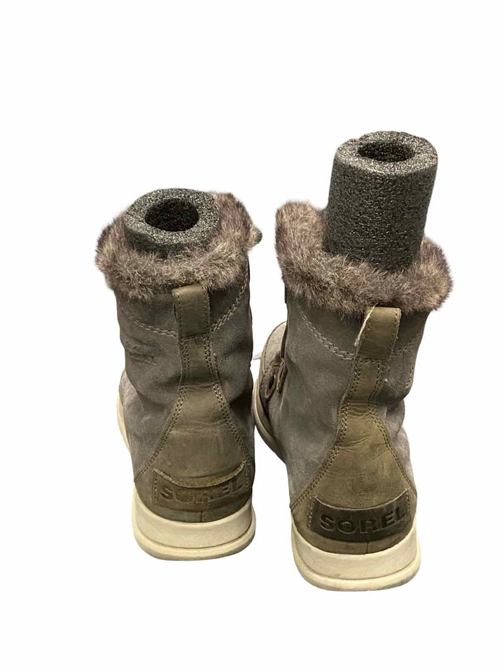Sorel Shoe Size 7 Gray Explorer Joan Waterproof Boots(Ankle)