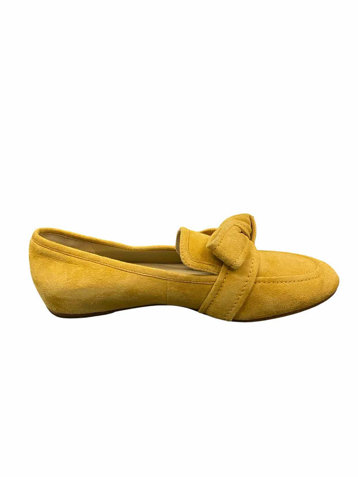 Etienne Aigner Shoe Size 7.5 Mustard Yellow Suede Chiara Flats