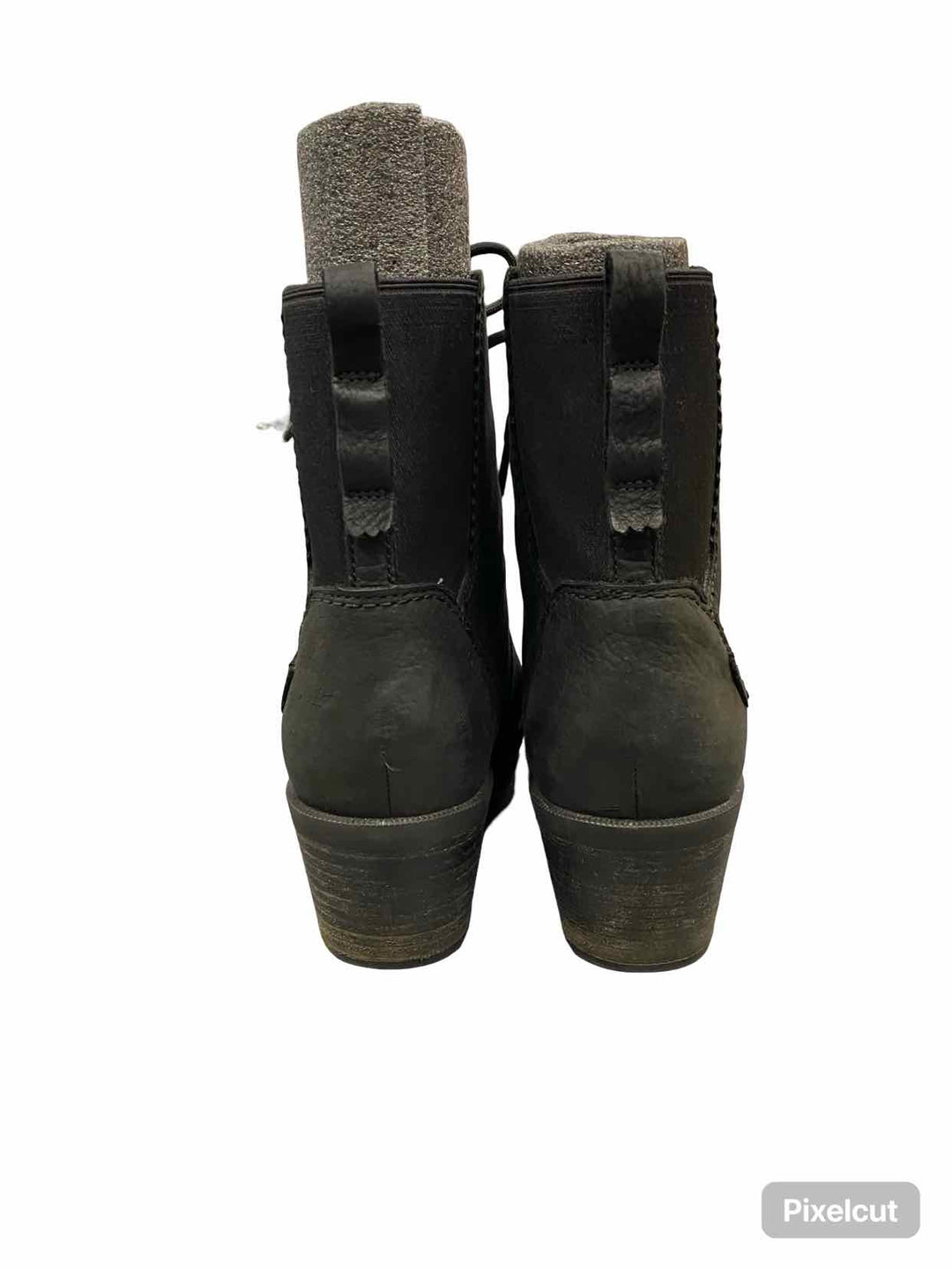 Teva Shoe Size 10 Black Leather Anya Lace Up Boots(Ankle)