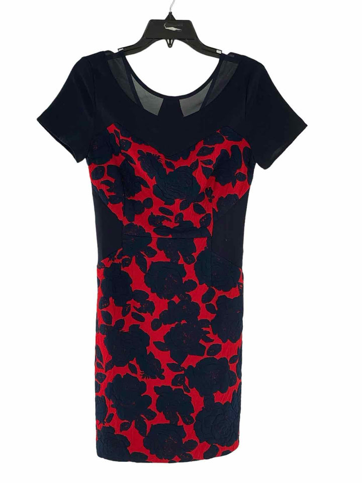 Maeve Size XS Navy Red Floral Dress