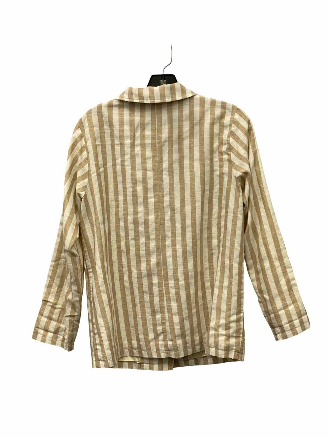 Very J Size S Tan White Striped Jacket