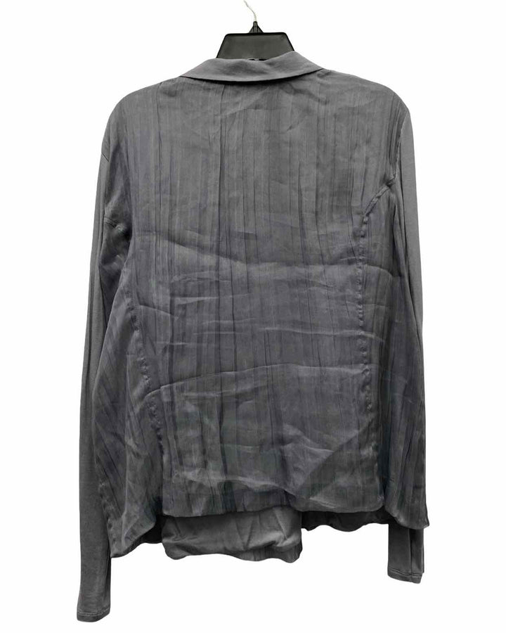 J Jill Size L Grey Long Sleeve Shirts