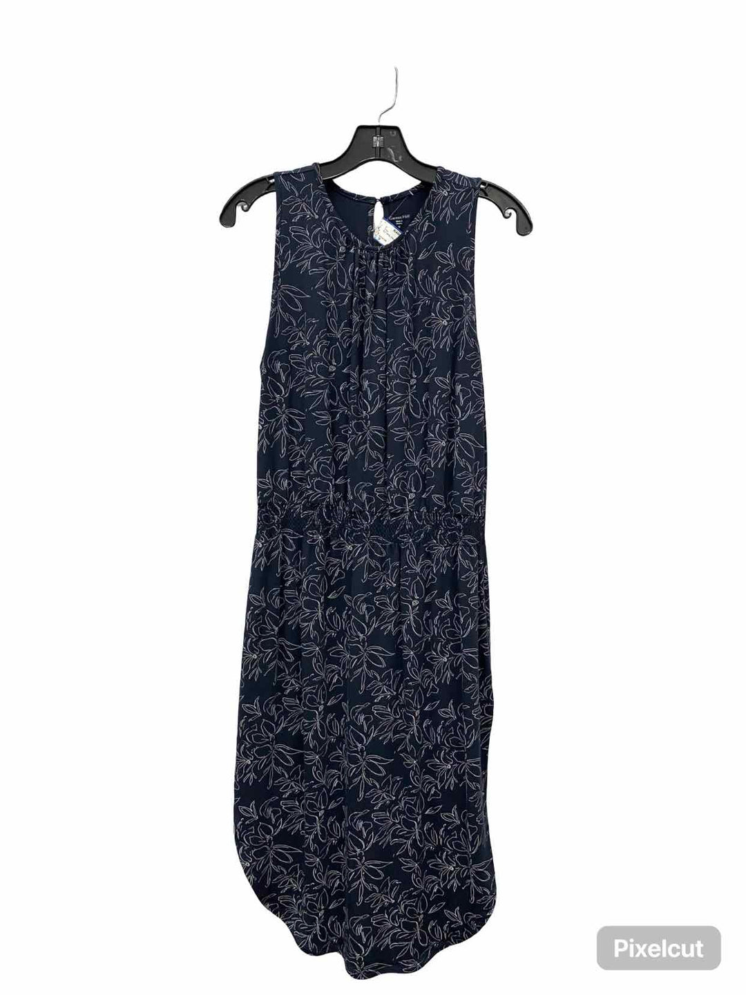 Garnet Hill Size M Blue White Print Dress