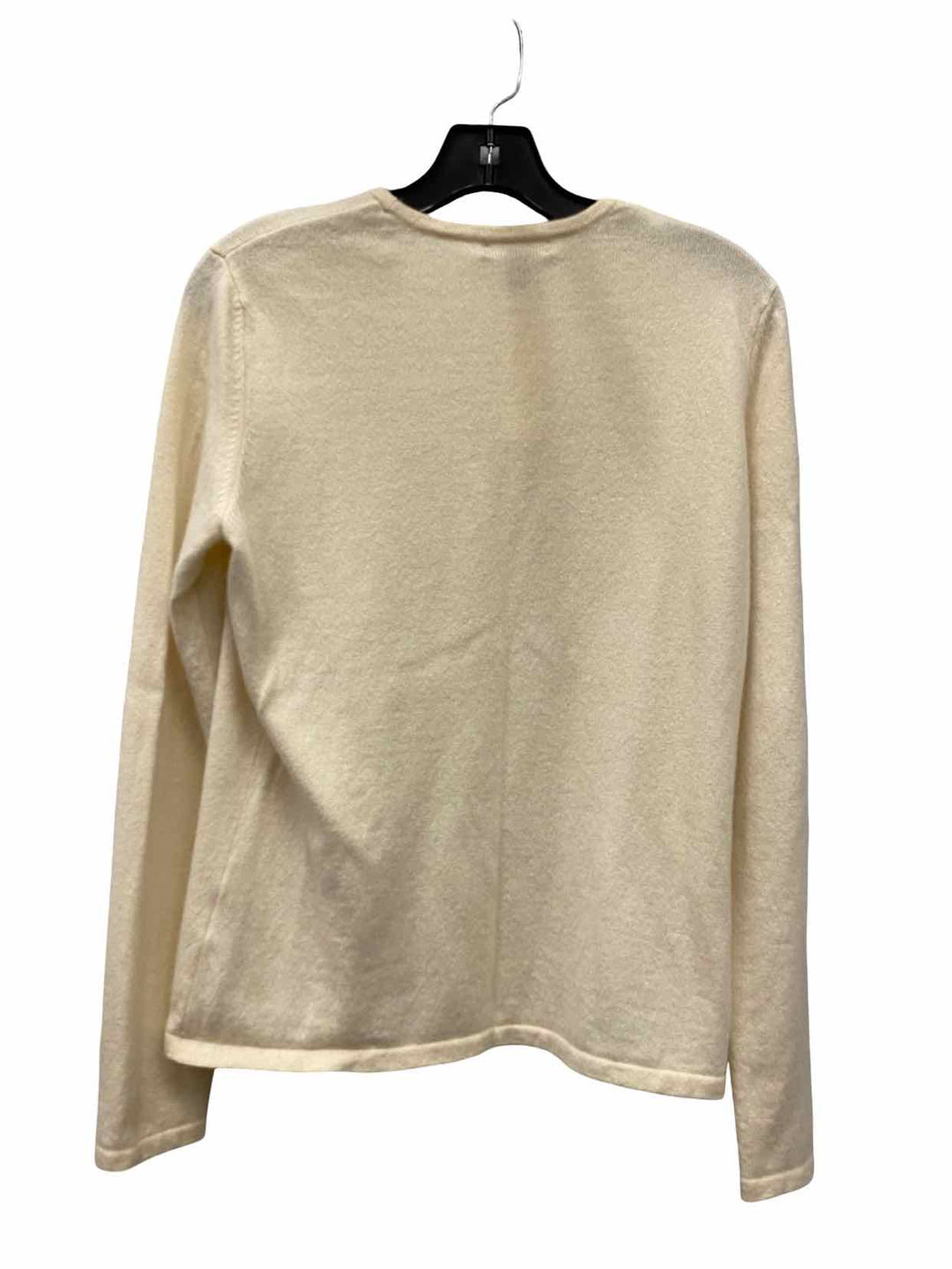 Lands End Size M Ivory 100% cashmere Sweater
