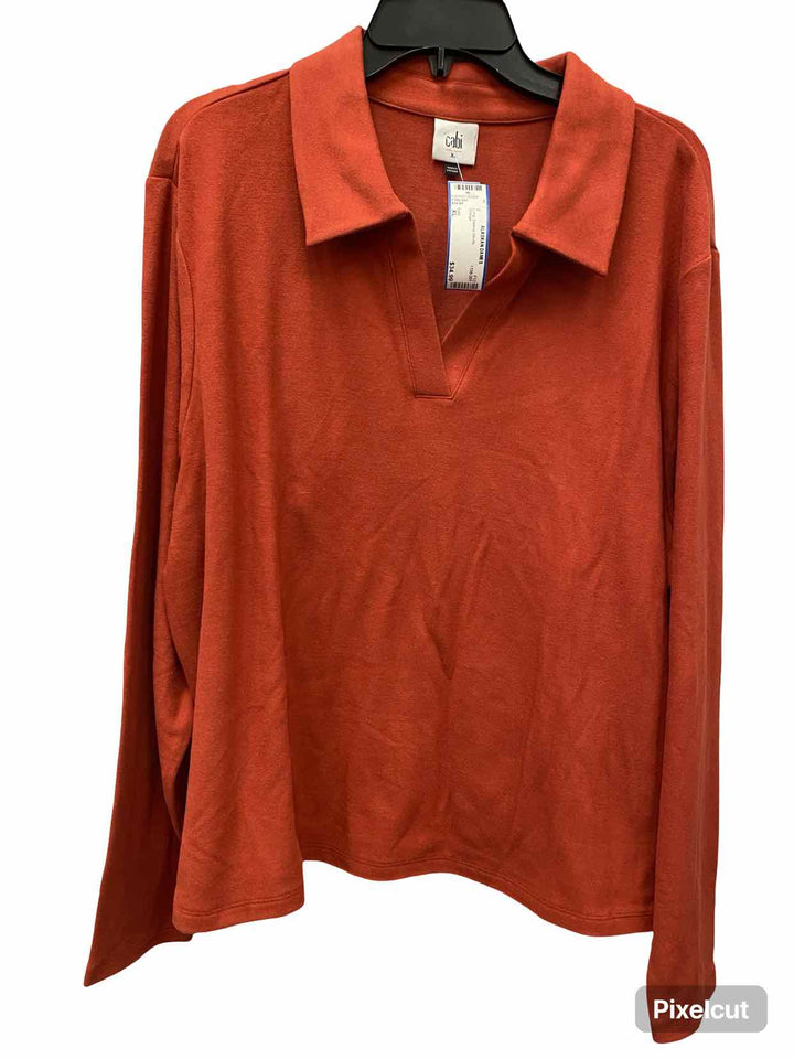 Cabi Size XL Orange Long Sleeve Shirts