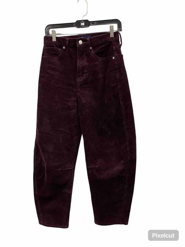Gap Size 0 Plum Corduroy Pants