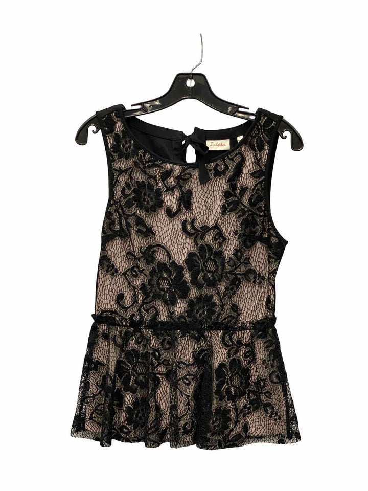 Deletta Size XS Black Brown Tank Top