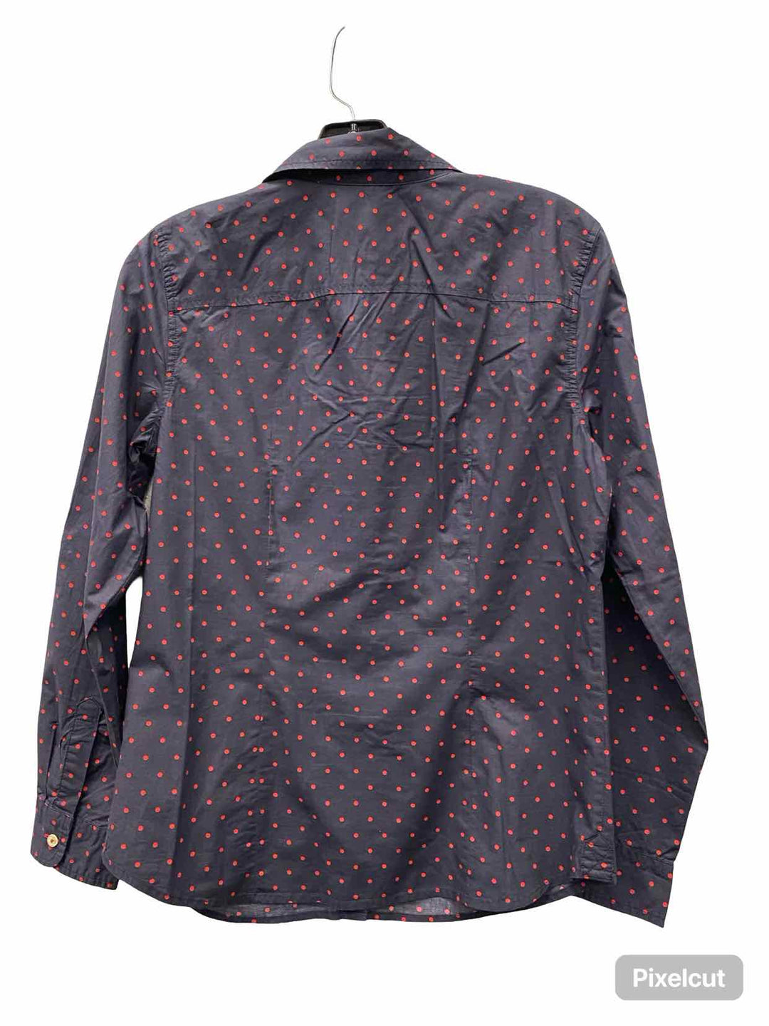 Talbots Size 4P Red navy Poka dot Long Sleeve Shirts