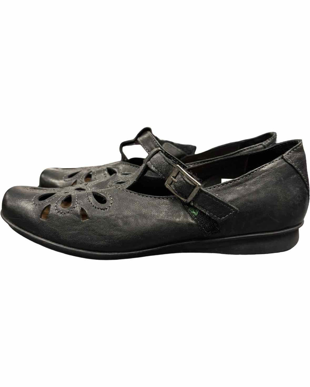 Taos Shoe Size 39 Black Leather Garden Shoe Flats
