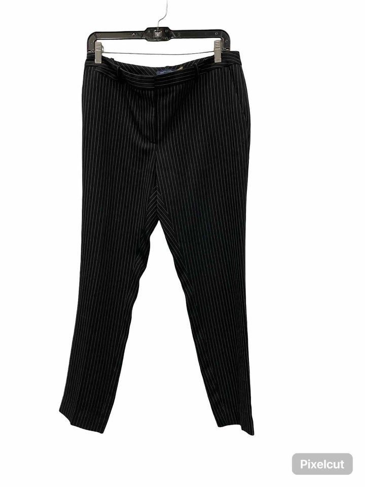 Tommy Hilfiger Size 6 Black White Striped Pants