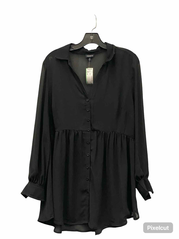 Torrid Size 00 Black Long Sleeve Shirts