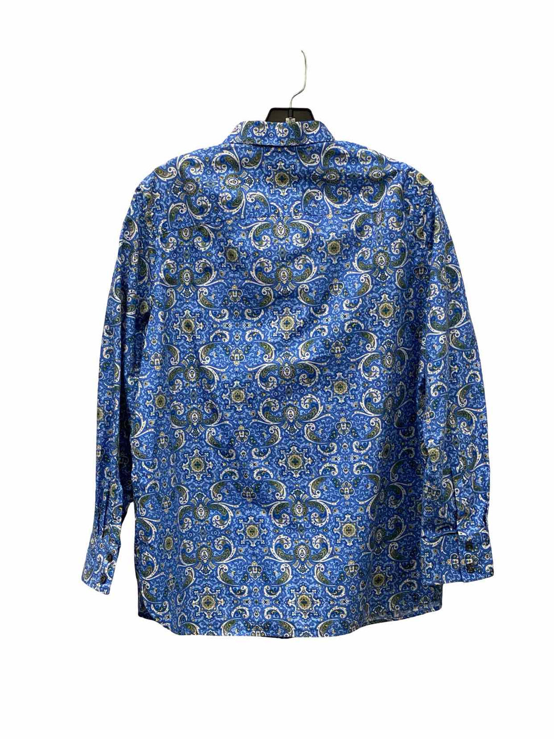 Lands End Size 14P Blue Print Long Sleeve Shirts