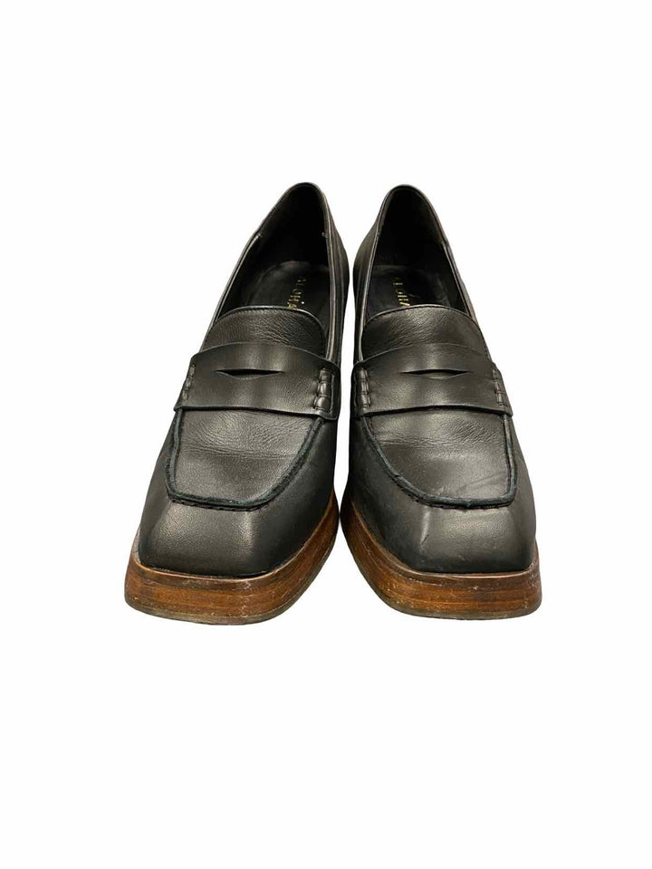 Alohas Shoe Size 40 Black Leather Busy Heels
