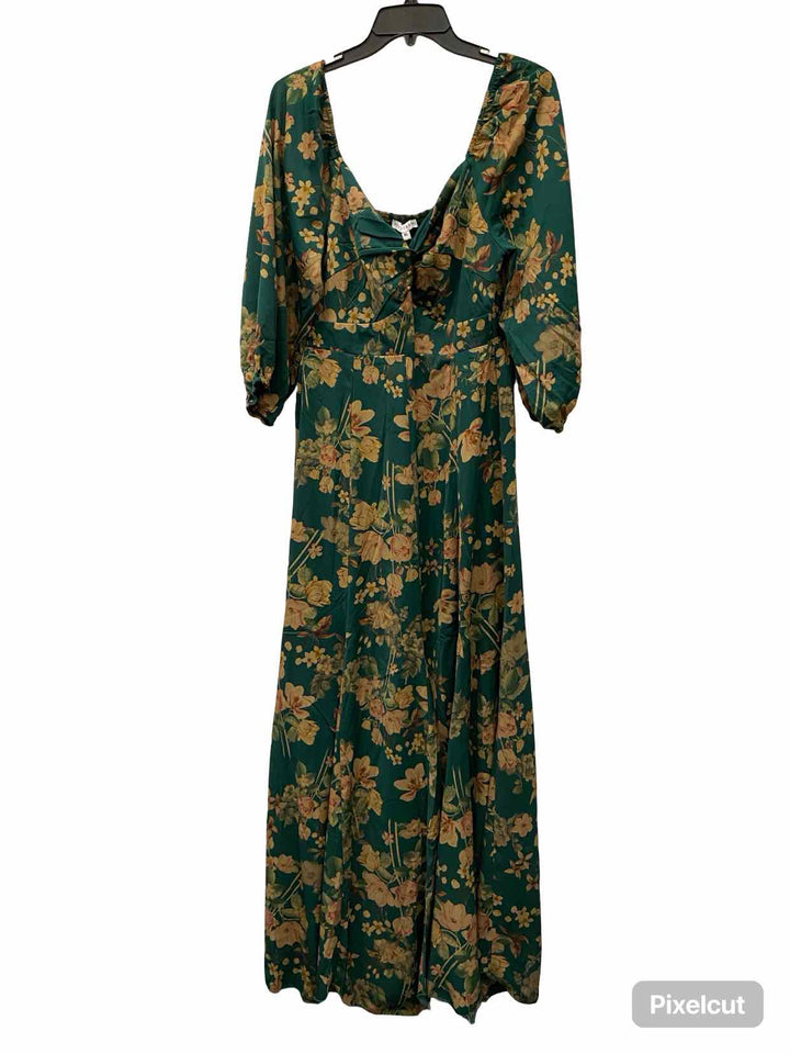 Baltic born Size XL Green copper Floral NWT Dress