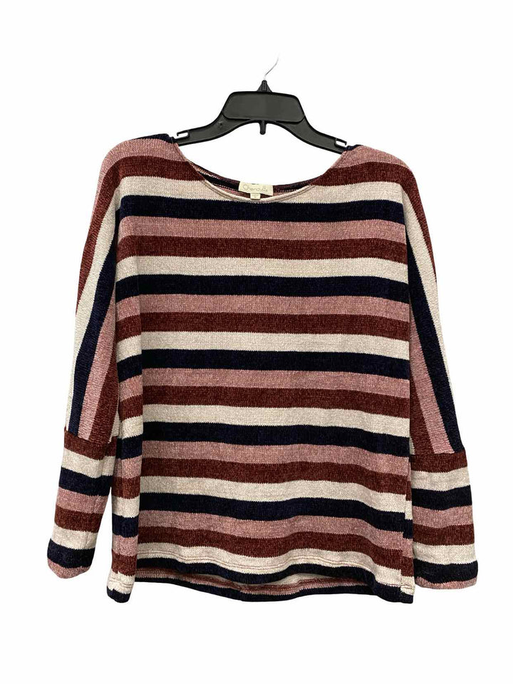 Chenault Size M Multi-Color Striped Sweater