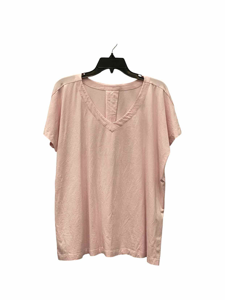 J Jill Size L Pink Short Sleeve Shirts