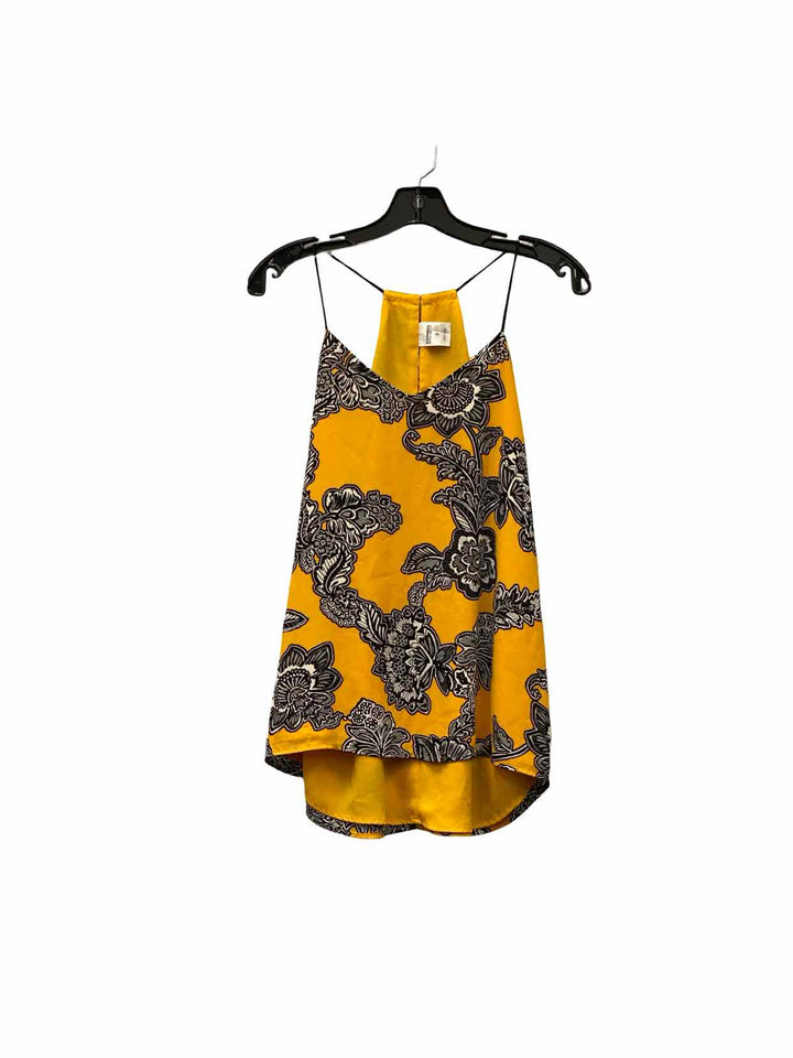 Express Size S Yellow Floral Tank Top