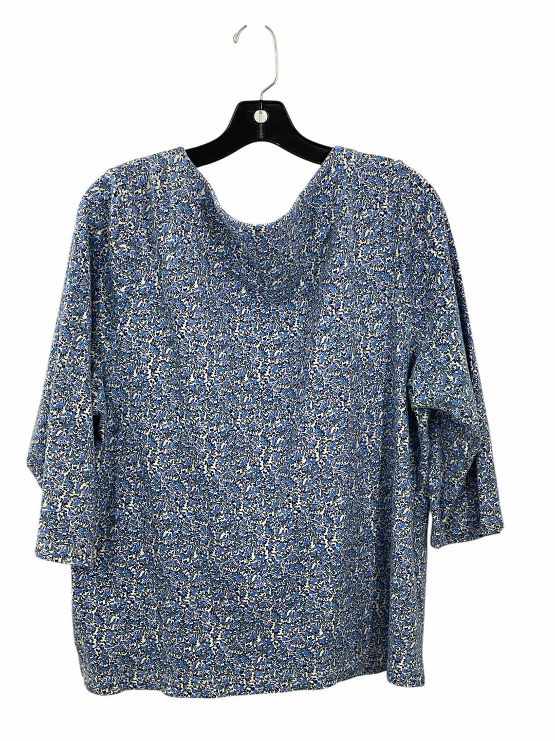 Croft & Barrow Size XXL Blue Floral Short Sleeve Shirts