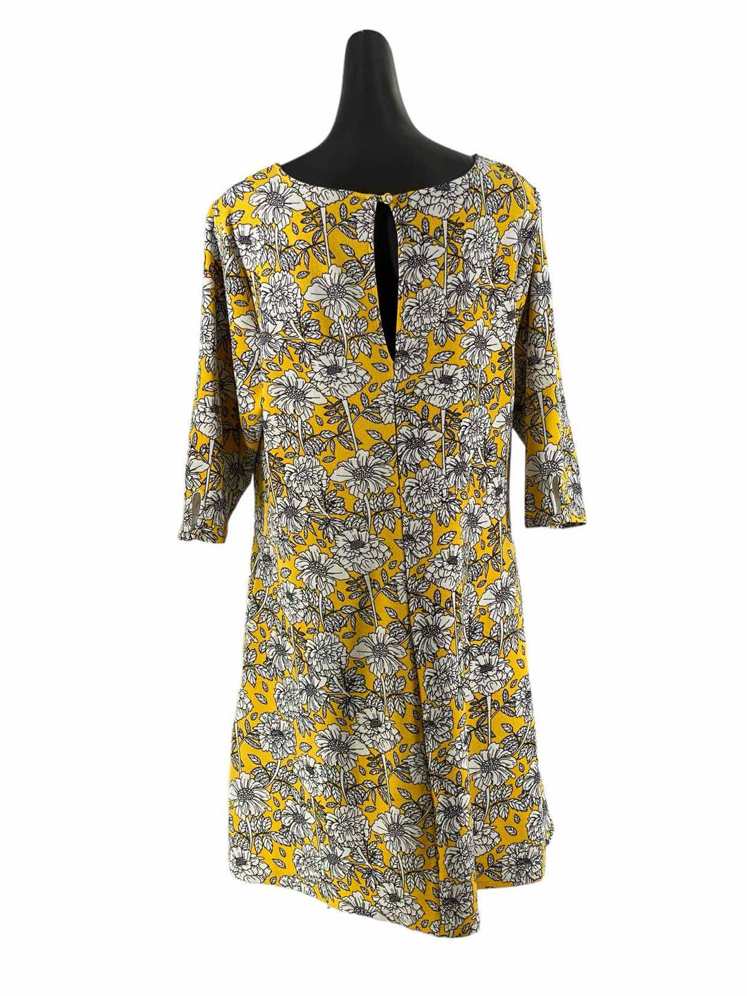 Smak Parlour Size 1X Yellow White Floral Dress