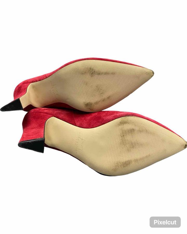 Marc Fisher Shoe Size 8 Red Faux Suede Pointed Boots(Ankle)