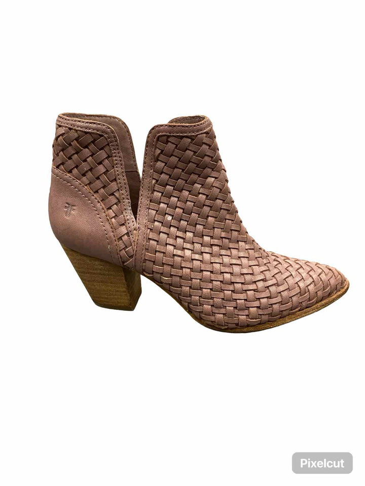 Frye Shoe Size 8.5 Pink Leather Boots(Ankle)