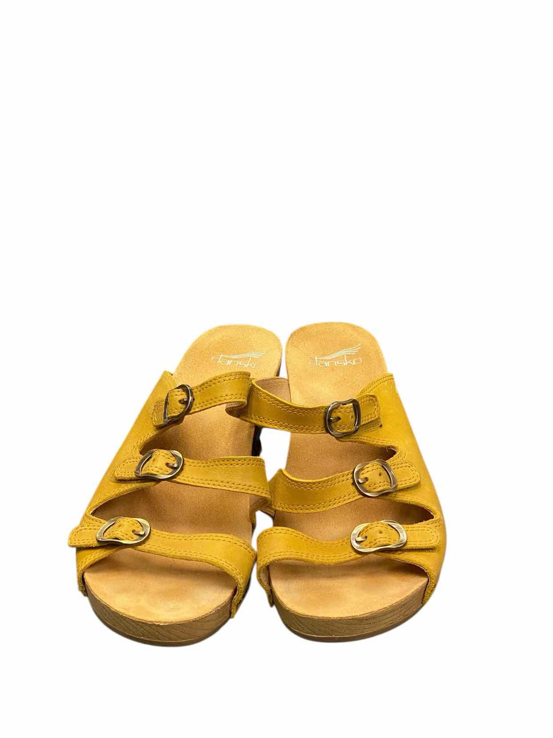 Dansko Shoe Size 40 Yellow Leather Tarin Sandals