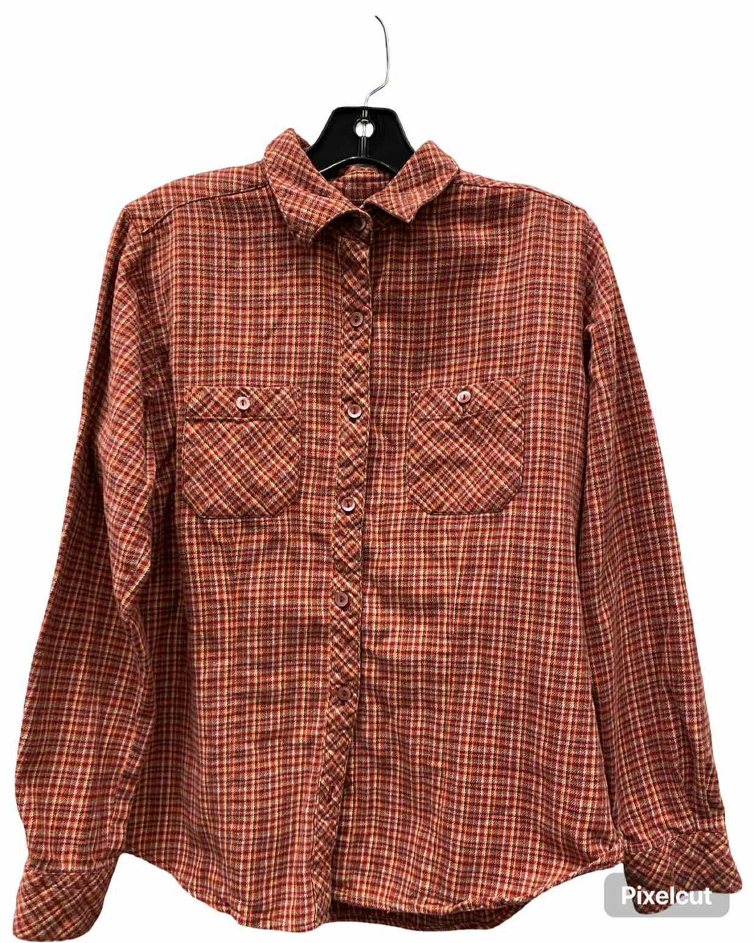 Woolrich Size M Red Plaid 100% cotton Long Sleeve Shirts